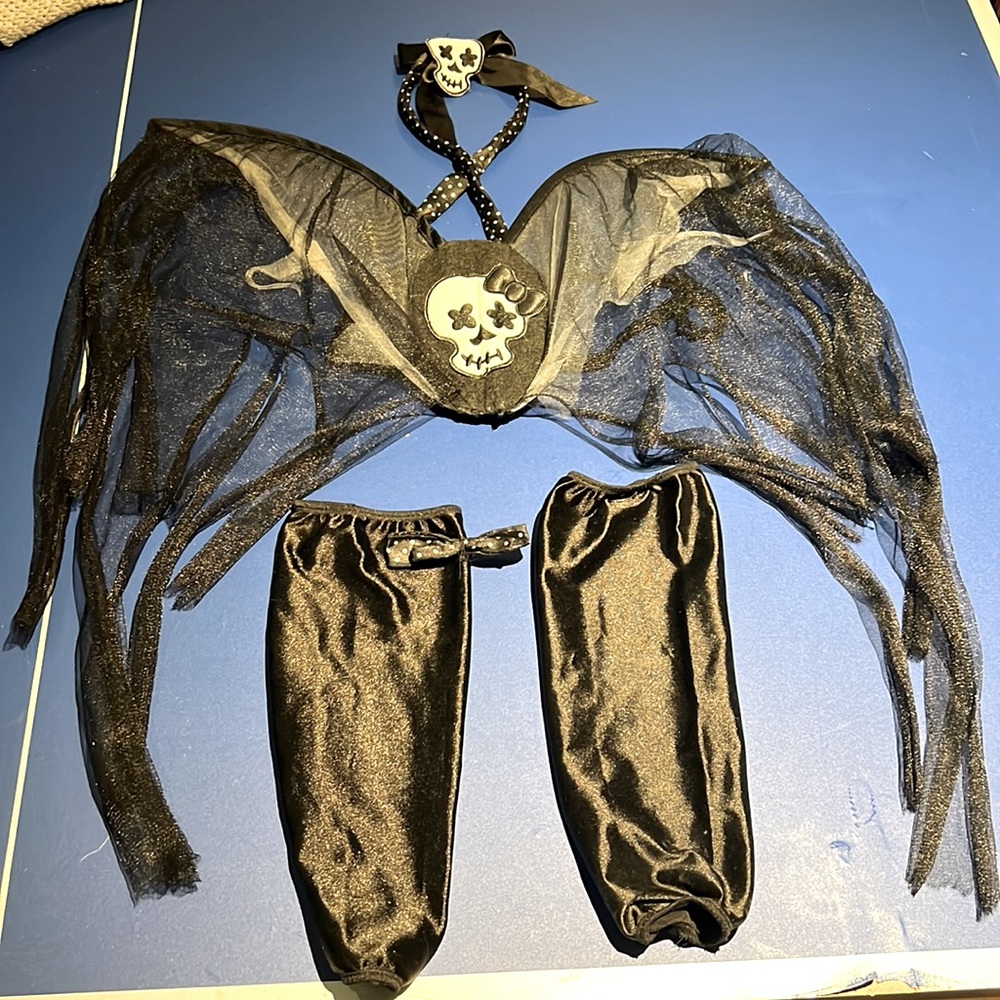 Halloween costume death fairy with wings. Fits all ages
